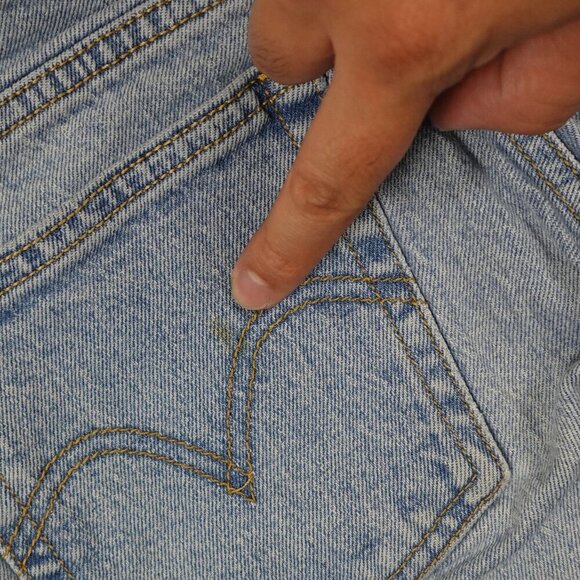 Levi's jeans Wedgie Straight women's 25 light wash blue red tab big E premium - Picture 13 of 16